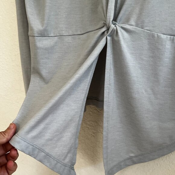APANA long sleeve top Small Open Split Twist Back Ice Gray Size S - Picture 5 of 7